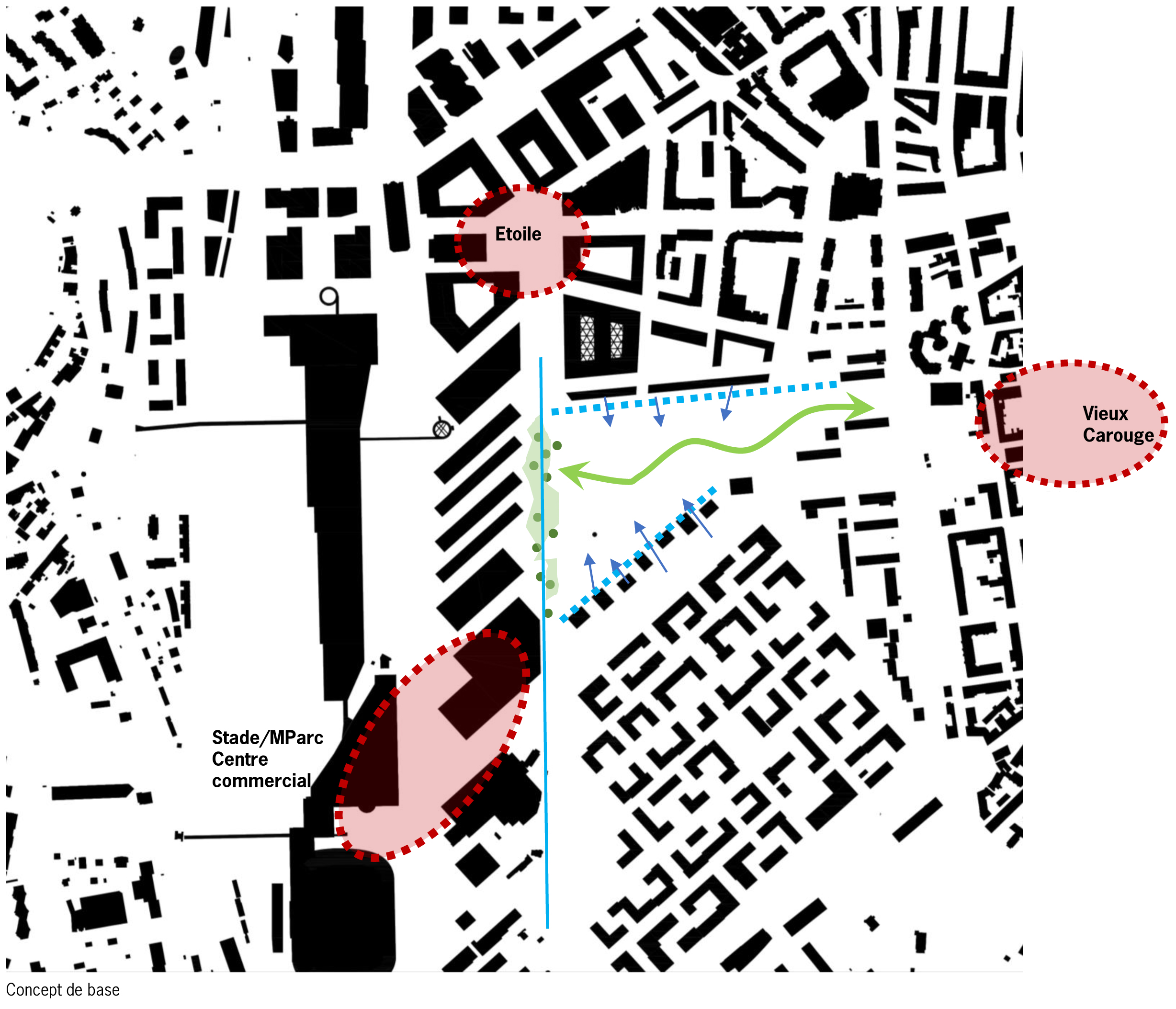 : Étude-Test Secteur Grand-Parc, Pont Rouge II, Genève, bauzeit architekten